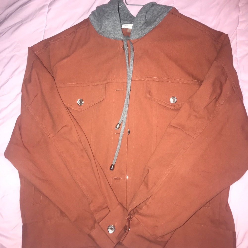 Brick orange new jean jacket